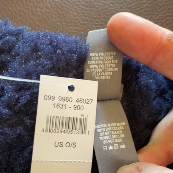 Aerie Fuzzy Super Soft Winter Headband Dark Blue OS - Picture 4 of 5